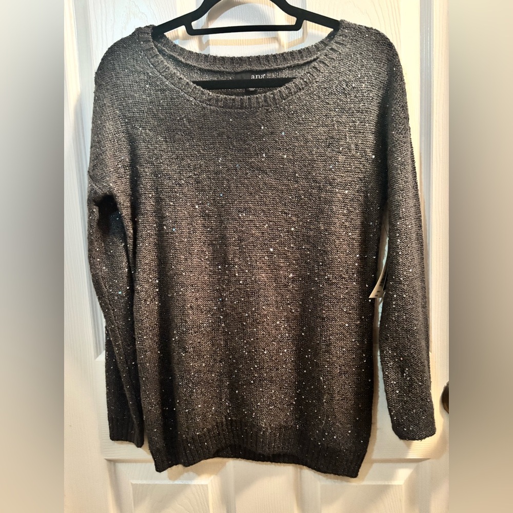 a.n.a Dark Gray Speckled Sweater